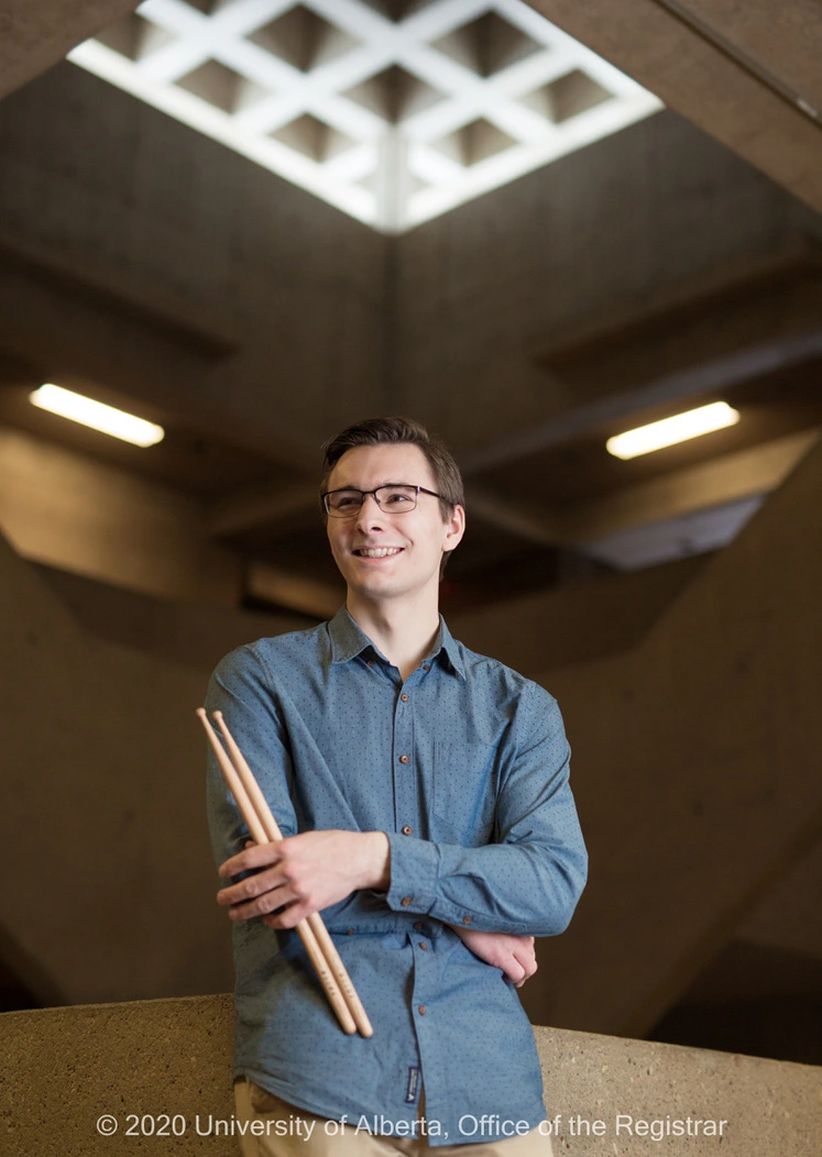 Jacob Kryger performing percussion