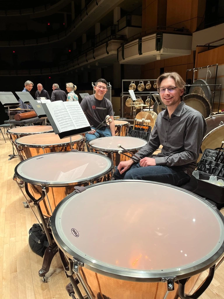 Jacob Kryger performing percussion