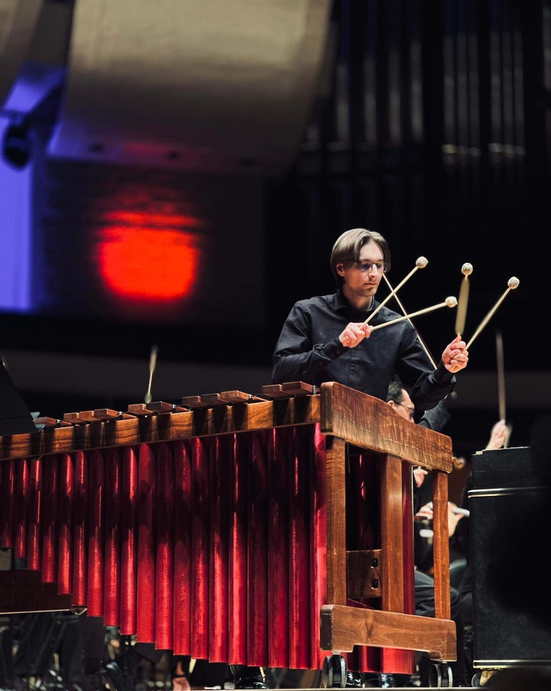 Jacob Kryger performing percussion
