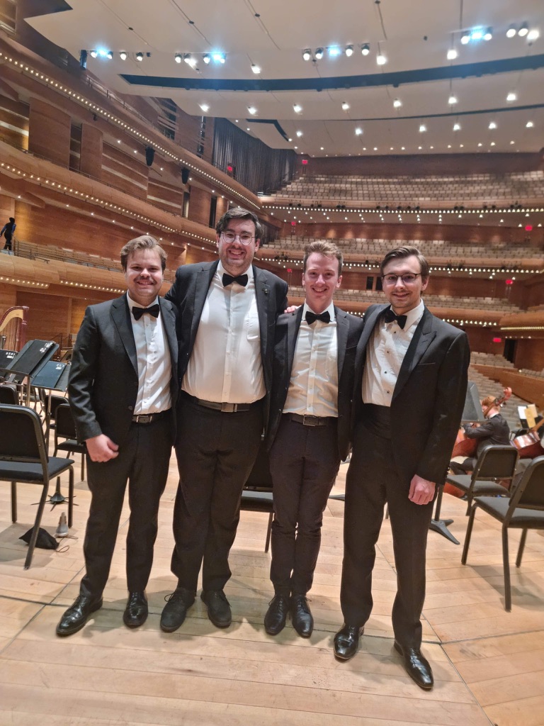 Jacob Kryger performing percussion